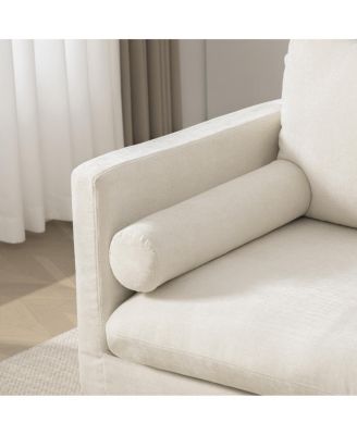  Chenille Double-Seater Sofa with Pillows
