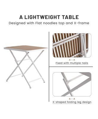 4pcs Warm Stackable Armchair with Folding Table