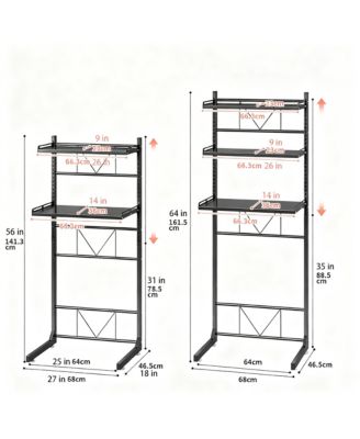 3 Tier Metal Adjustable Over the Toilet Storage Rack – Bathroom Organizer