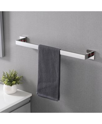 Stainless Steel 4- Piece Bathroom Hardware Set, Towel Bar, Toilet Paper Holder, Hand Towel Rack and Robe Hook