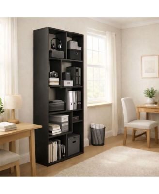 Asymmetrical Display Shelf & Bookcase, 5-Tier