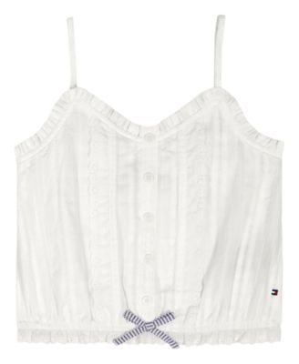Girls' 7-16 Ruffle Trim Lace Cami Top