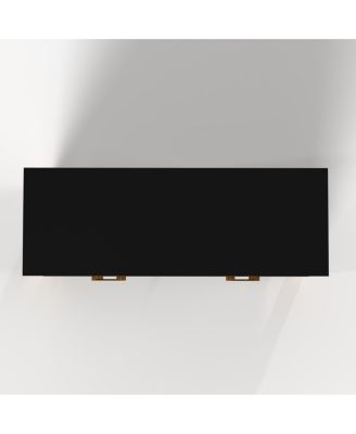 6-Drawer Double Dresser, Modern Storage Cabinet with Metal Handles & Solid Wood Legs