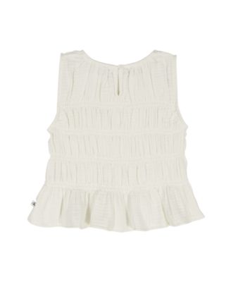 Girls' 7-16 Crinkle Knit Sleeveless Top