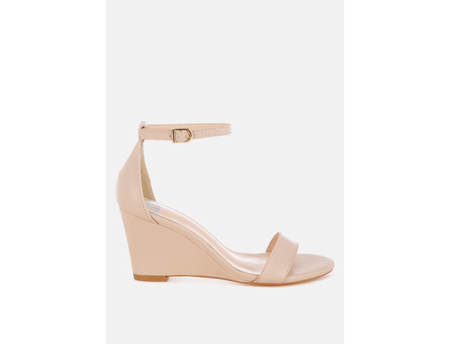 Женские сандалии Rag & Co Pobora Genuine Leather Slim Wedge Heel, цвет: Бежевый кожаный — фото 9