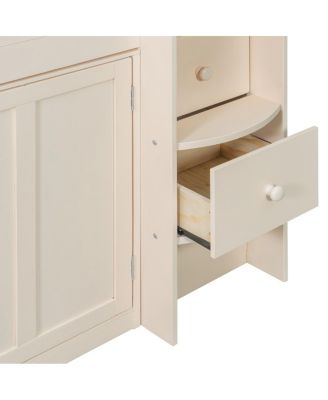 Streamdale Twin Size Wooden Loft Bed with Desk, Drawers,Cabinets