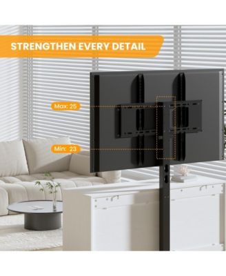 Entertainment Center with Mount: TV Stand Features 6 Drawers, Height-Adjustable Mount for 32/45/55/65/75/80 Inch TVs