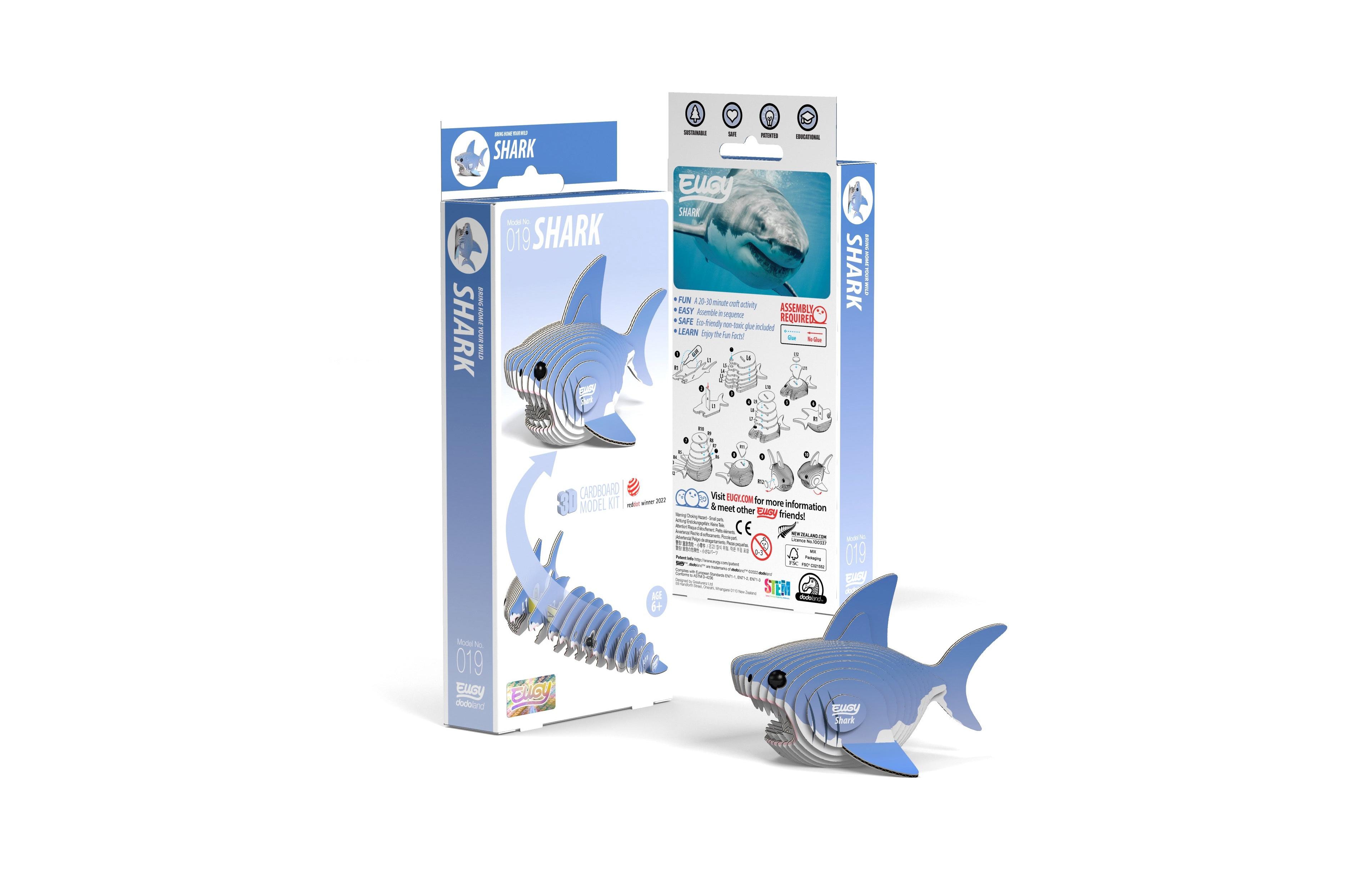 Eugy Shark 3D 1-50 Piece Puzzle, Ages 6+