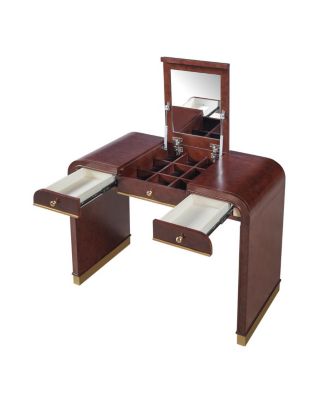 Classic Wood Vanity Desk with Flip Mirror, 3-in-1 Dressing Table