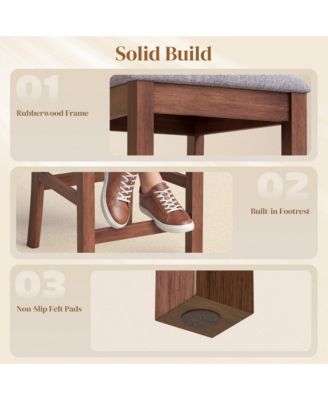 Bar Stools Set of 2, Modern Upholste Barstools