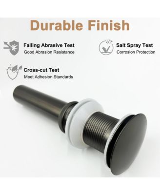 2 Pcs Bathroom Sink Drain without Overflow, 304 Stainless Steel Vessel Sink Pop-Up Drain Stopper