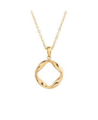 Sam Twisted Infinity Pendant Necklace in 14k Gold Finish