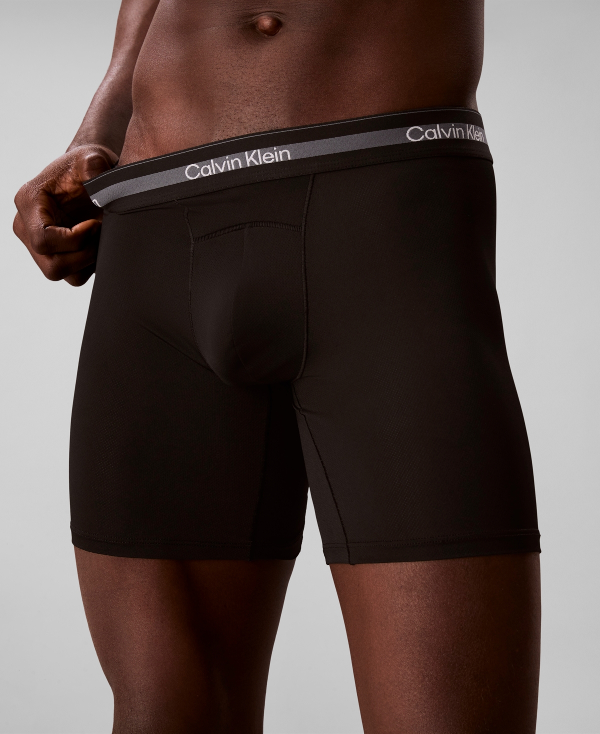 Calvin Klein Men's Stitch-Free Waistband Long Boxer Briefs, 3-Pack