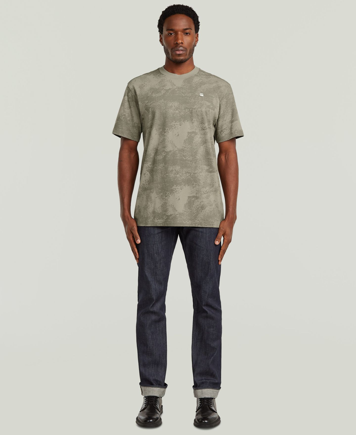 Мужская футболка G-Star Raw All-Over Print Short-Sleeve, цвет: Elephant Skin Archival Texture — фото 2