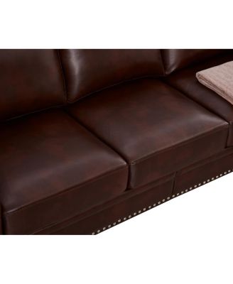 Classic Living Room Nails Sofa Faux Leather