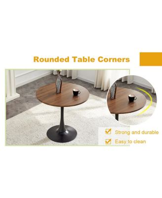 Round Dining Table, 31.5" Faux Tulip Bistro Table for Kitchen & Small Spaces