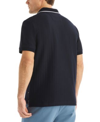 Men's Herringbone Short-Sleeve Polo Shirt