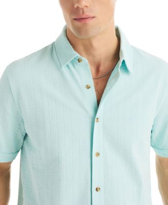 Men's Seersucker Short-Sleeve Shirt