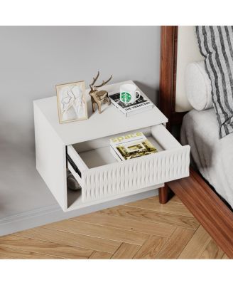  Minimalist Wood Side Table with Drawer