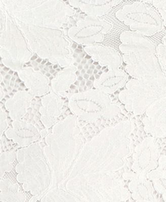 Juniors' Pleated Top Short Lace Dress