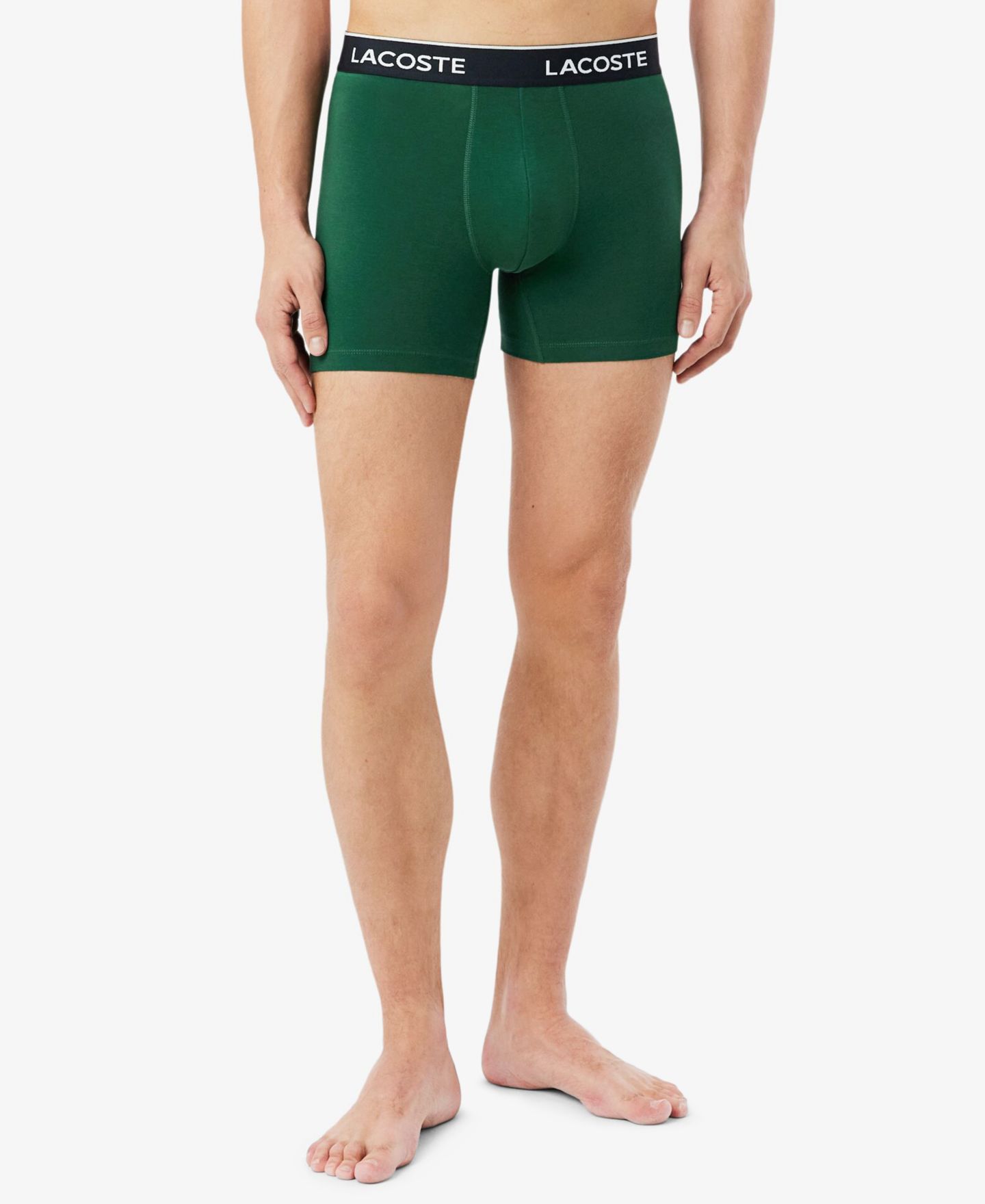 Комплект белья Gift для мужчин, боксеры, 3 шт. — Lacoste, цвет: Берёзовый / Зелёный чёрный — фото 3