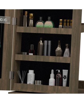 360° Swivel Jewelry Cabinet with Full Length Mirror