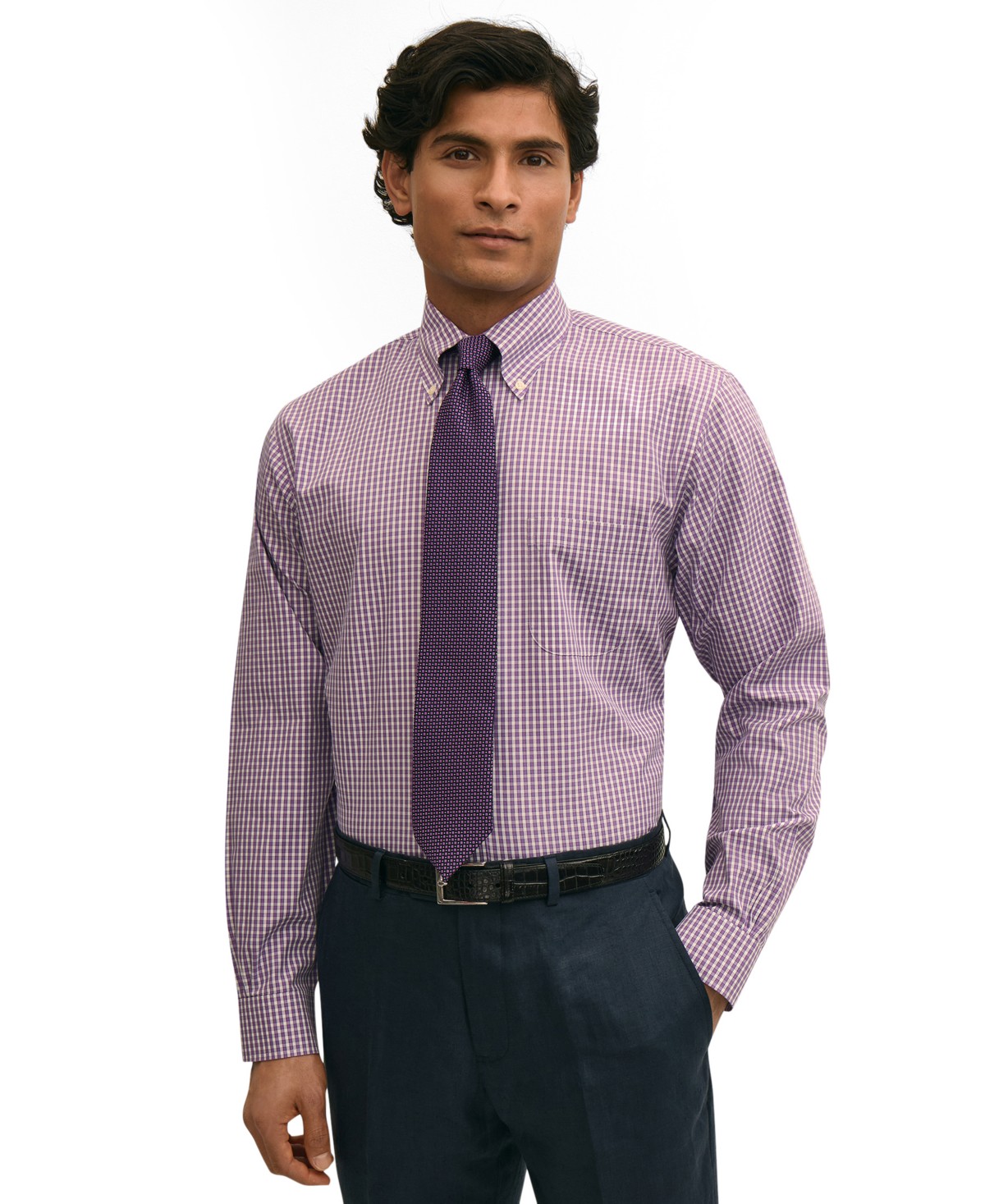 Мужские платья B By Brooks Brothers Brooks Brothers Men's Polo Button-Down Dress Shirt — фото 1