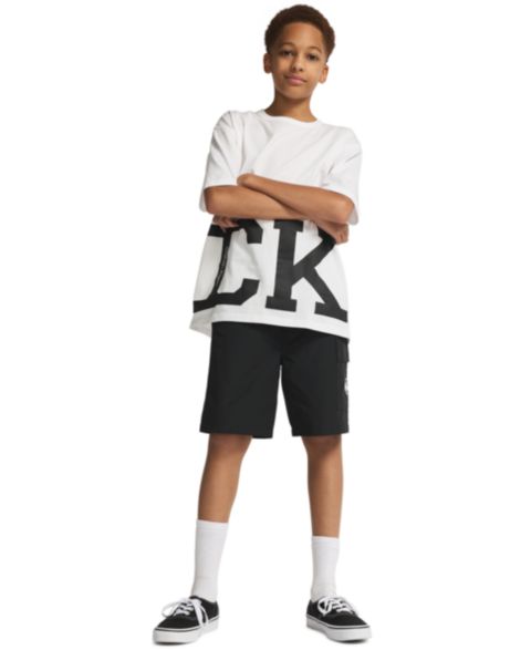 Шорты Calvin Klein Tech Cargo Pull-On для мальчиков, цвет: Чёрный