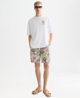 Men's Front and Back Artwork Loose-Fit T-Shirt