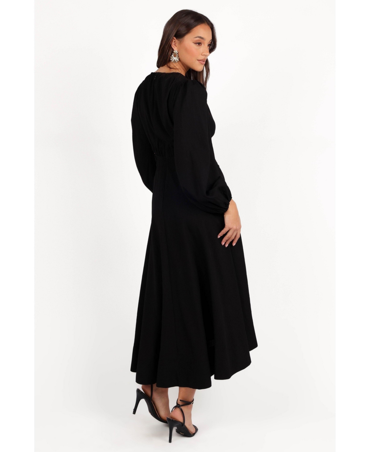 Petal and Pup Women's Ginnee Puff Sleeve Cutout Midi Dress