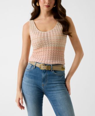 Women's Sleeveless Scoop Neck Tank Top Sweater