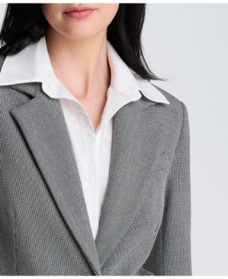 Women's Long-Sleeve Notch Collar Shirt Blazer
