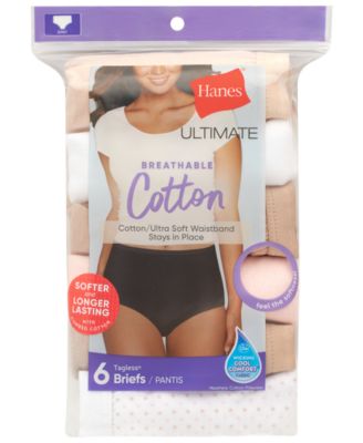Women's 6-Pk. Ultimate Breathable Cotton Brief Underwear 40H6CC