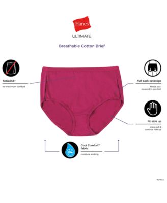 Women's 6-Pk. Ultimate Breathable Cotton Brief Underwear 40H6CC