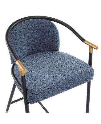  26" H Upholstered Counter Stool with Metal Frame (Set of 2)