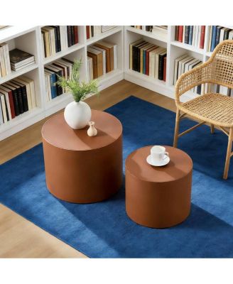 Streamdale Modern Leather Table - Compact & Versatile for Living Room Use