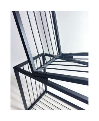 5-Tier Geometric Bookshelf - Modern Narrow Floor Bookcase