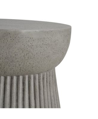 Hourglass Outdoor Side Table with Striped Base