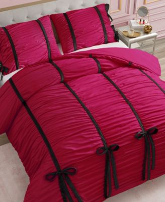 Amelie Velvet Bows Ruched 2-Pc. Comforter Set, Twin/Twin XL