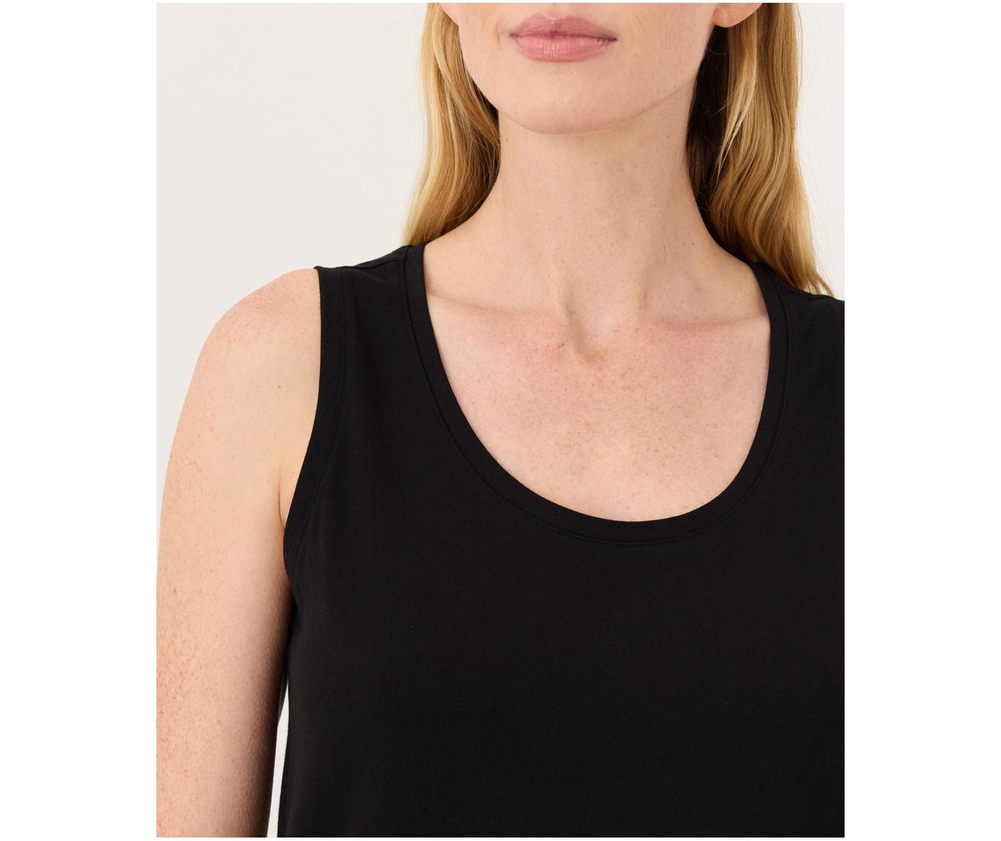 Женская футболка Pact Luxe Signature Tank Tops & Tees, цвет: Чёрный — фото 2