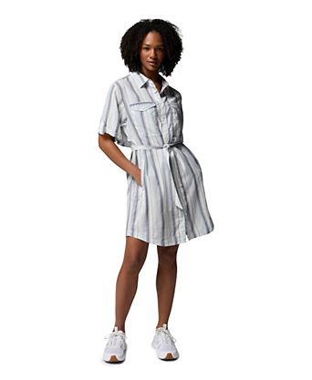 Women’s Striped Short-Sleeve Shirt Dress