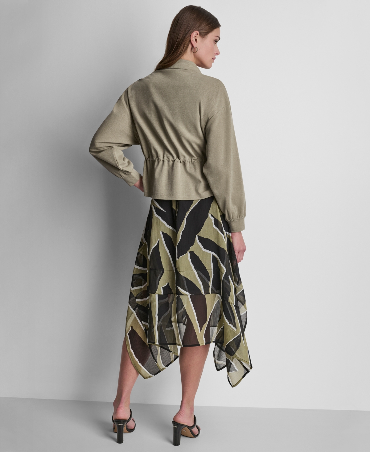 Dkny Women's Arid Pique Technical Zipper Front Jacket