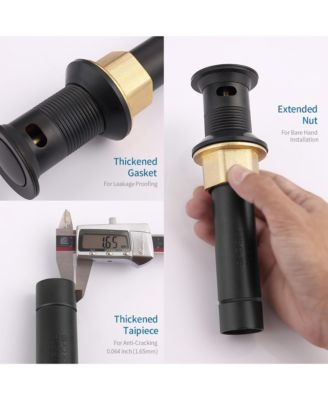 Bathroom Sink Drain - Pop-Up Drain Stopper, Anti-Clogging Design with Strainer Basket for Vanity, Lavatory, and Basin