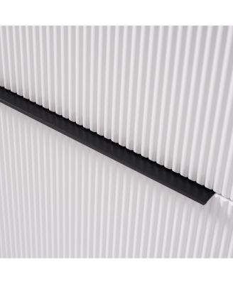 30" Modern Fluted Bathroom Vanity Cabinet with Ceramic Sink, Soft Close Drawers & Storage for Small Bathrooms