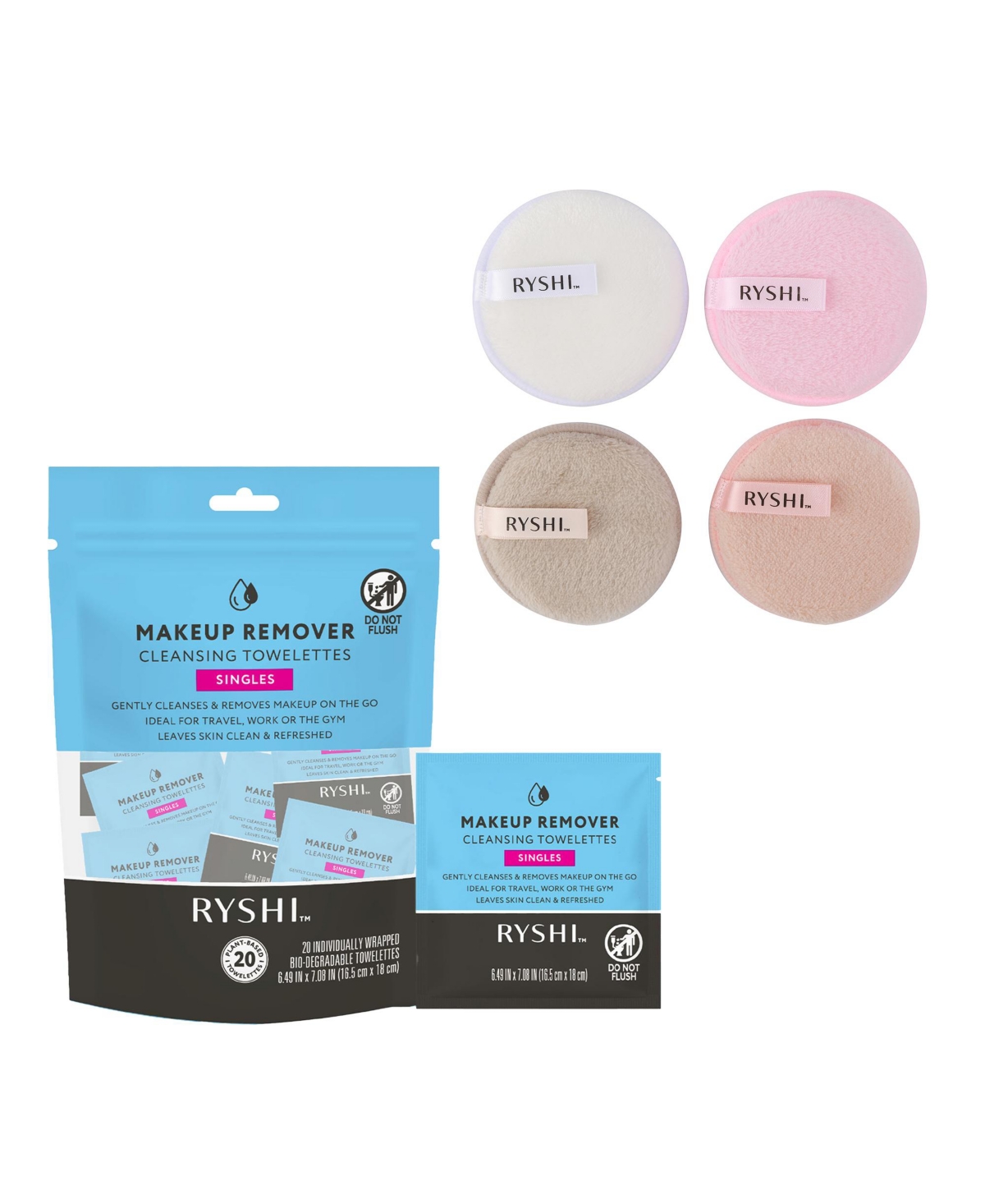 Pursonic Complete Clean Beauty Bundle Makeup Remover Cloths  Makeup Remover Cleansing Towelettes  Blue