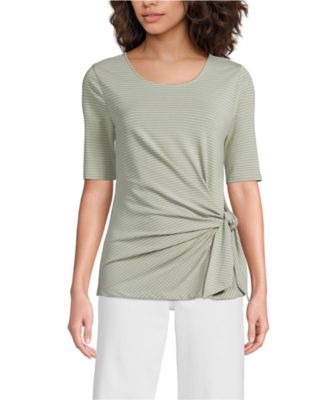 Women's Lightweight Jersey Tie Front Top