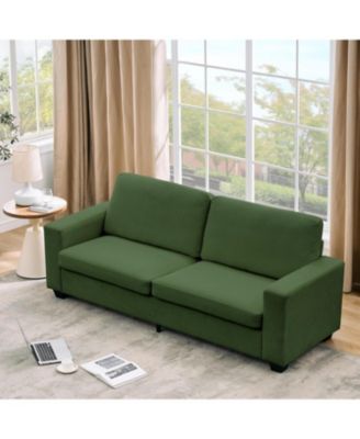  Modern Sofa, Corduroy 3 Seater Deep Seat Couch with Wide Armrest, Removable Washable Cushion Cover, Comfy Sofa for Living Room Bedroom