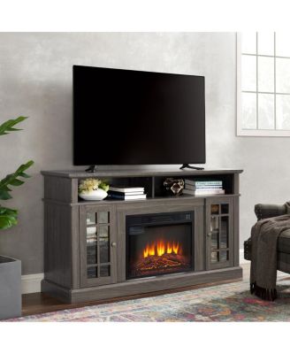Streamdale Classic TV Media Stand with 23" Fireplace Insert