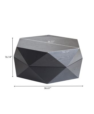 Retro Flip Top Coffee Table with Hidden Storage