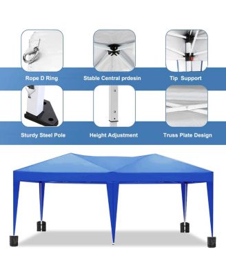 Folding Canopy with 6 Removable Sidewalls, UPF 50 Gazebo